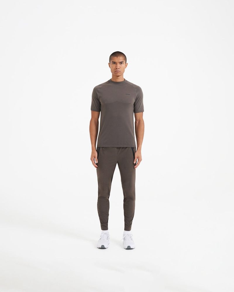 Men's Represent 247 Seamless T-Shirt Taupe | UK-JLDIU4852