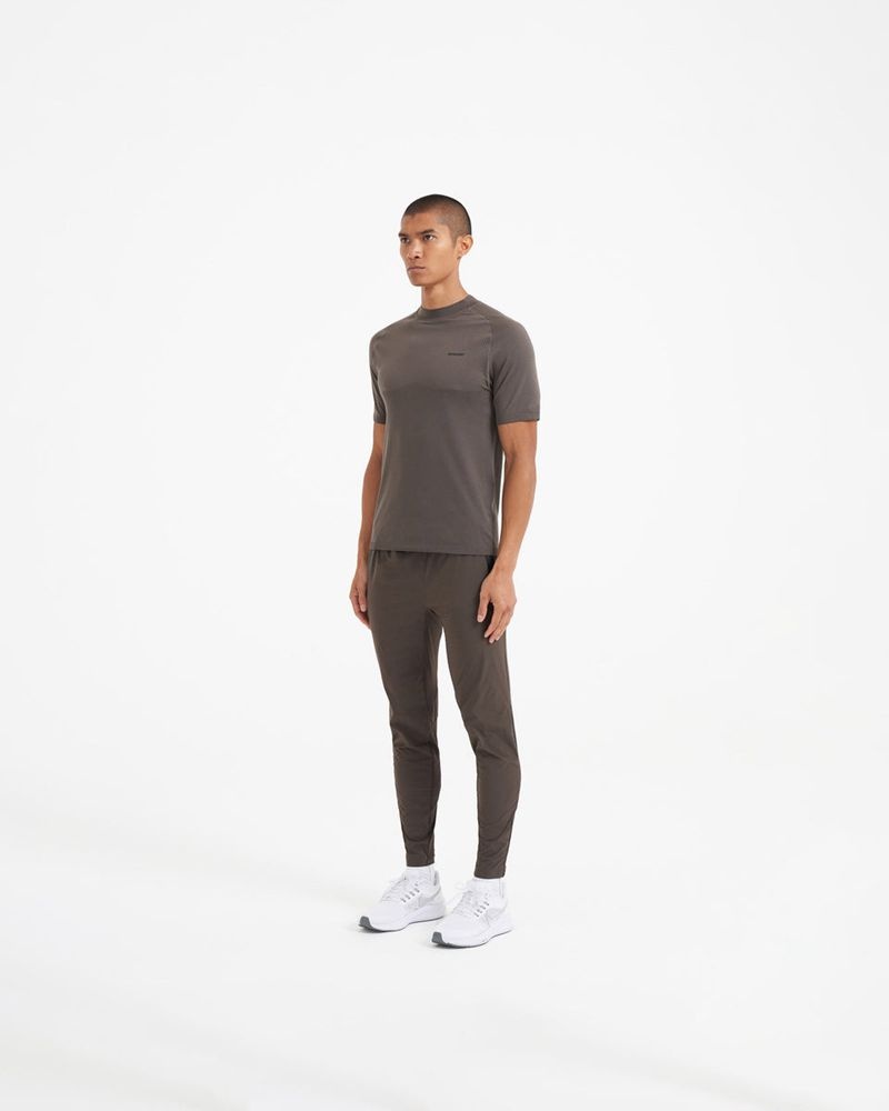 Men's Represent 247 Seamless T-Shirt Taupe | UK-JLDIU4852