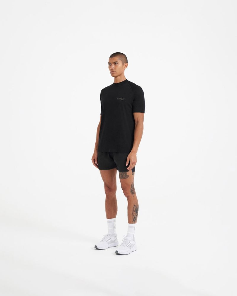 Men's Represent 247 Team Run T-Shirt Black | UK-FGNWU3896