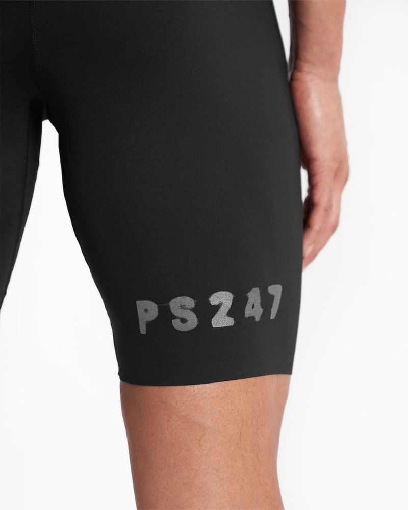 Men's Represent 247 X Puresport Half Tights Black | UK-ZJXVQ6192