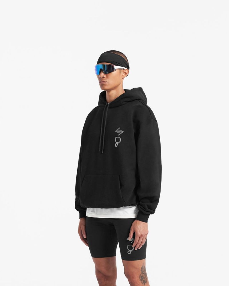 Men's Represent 247 X Puresport Tour Hoodie Black | UK-WSTKJ2349