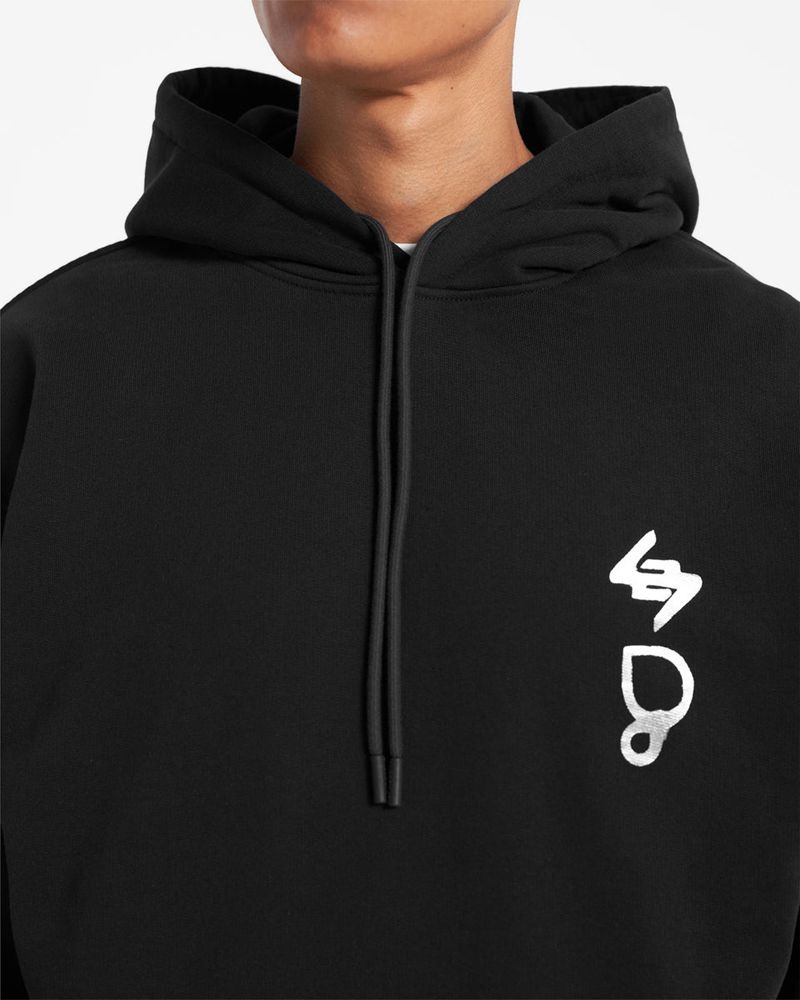 Men's Represent 247 X Puresport Tour Hoodie Black | UK-WSTKJ2349