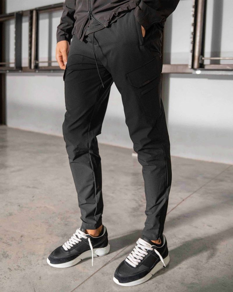 Men's Represent 247 Zip Trousers Black | UK-XFCAT5694