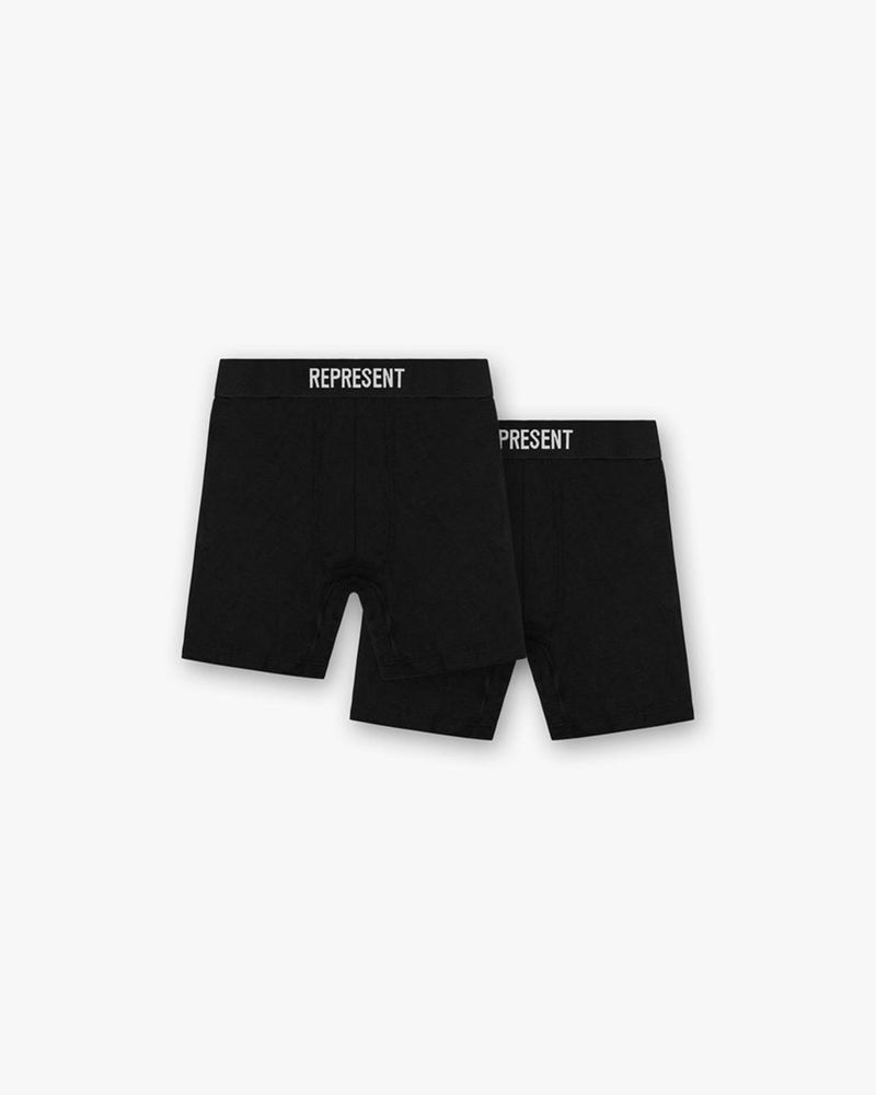 Men\'s Represent 2-pack Underwear Black | UK-RQDGC8941