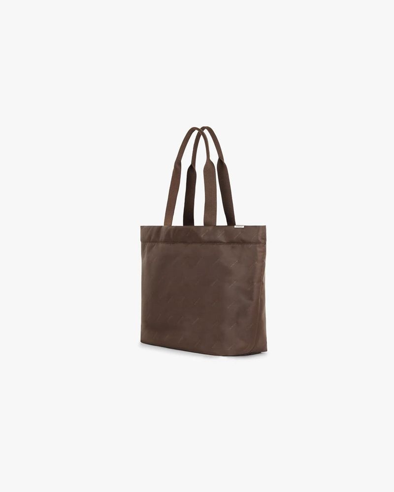 Men's Represent All Over Logo Tote Bag Brown | UK-TDMHY3568