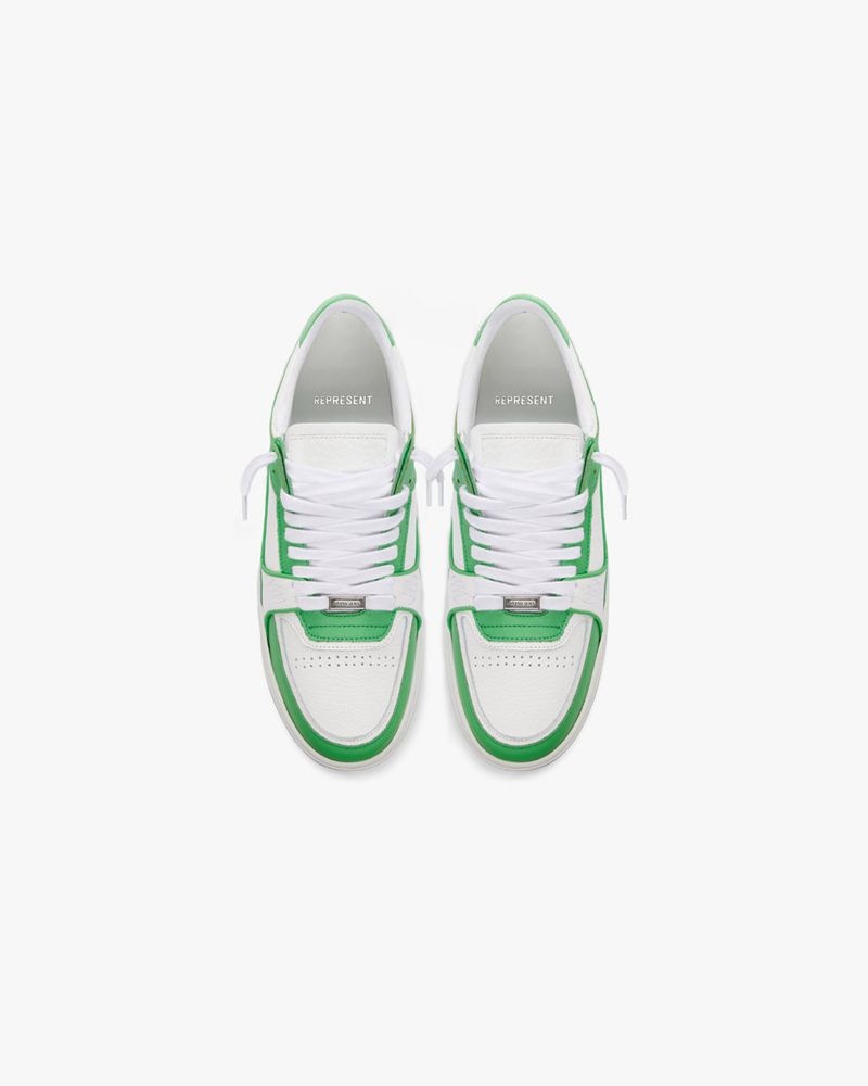 Men's Represent Apex Trainers Green / White | UK-DQRYW6710