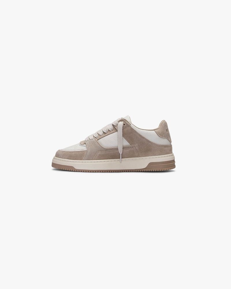 Men's Represent Apex Trainers Taupe / White | UK-OUXQB6054