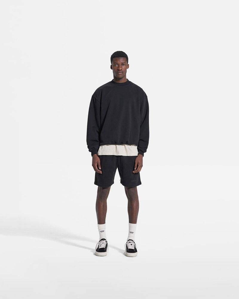 Men's Represent Blank Sweater Black | UK-RWIHA1923