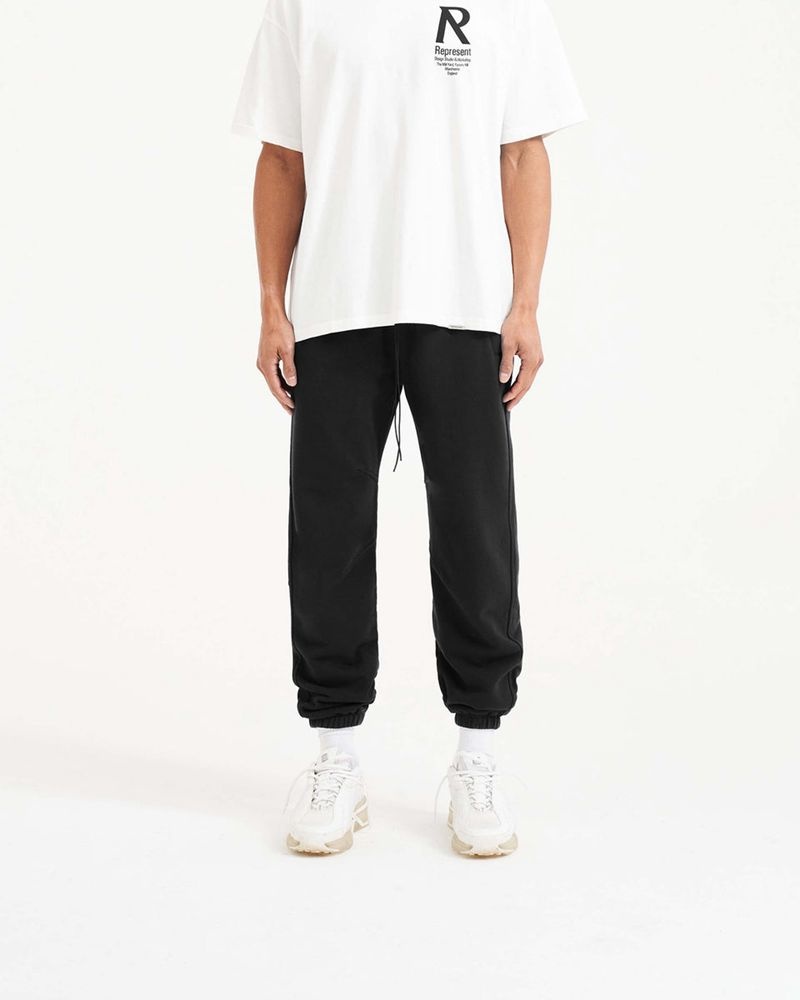 Men's Represent Blank Sweatpants Black | UK-OLAMJ1469