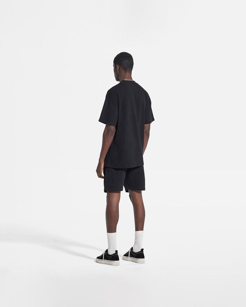 Men's Represent Blank T-Shirt Black | UK-YEHTM7359