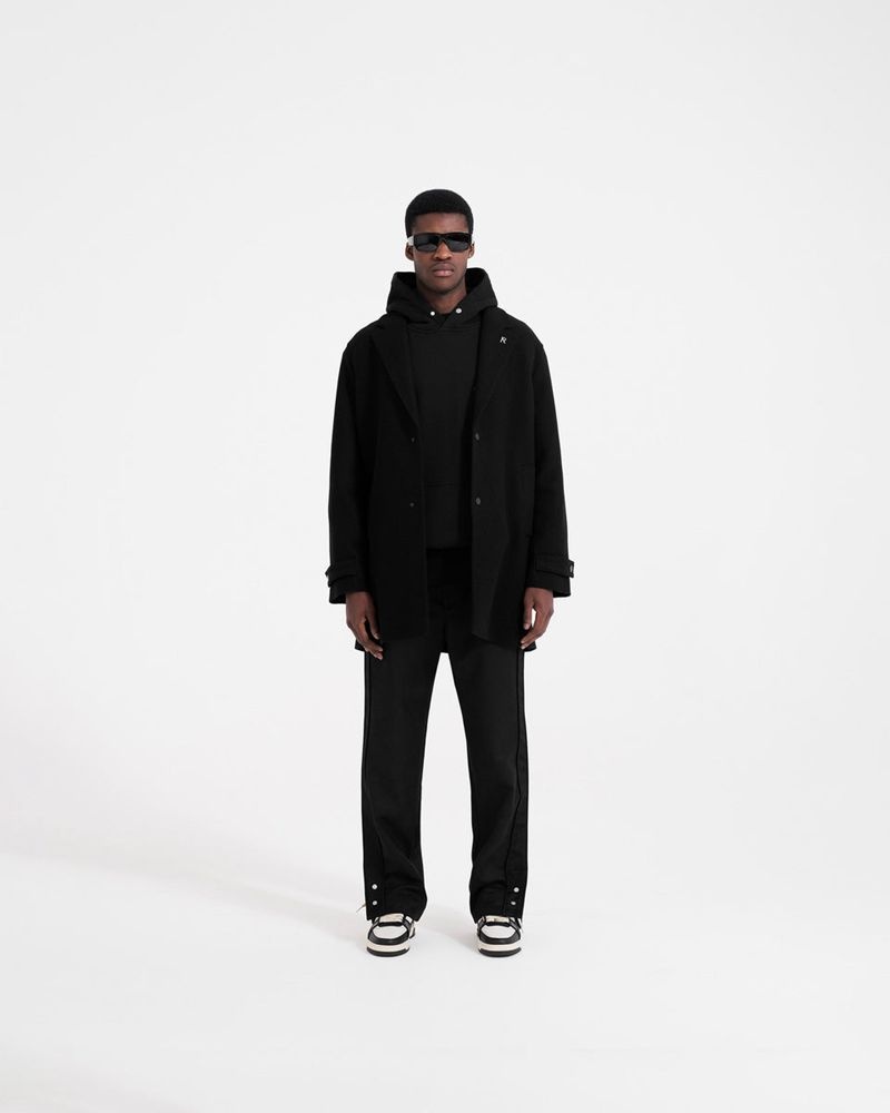 Men's Represent Classic Silhouette Coat Black | UK-PCEGQ1725