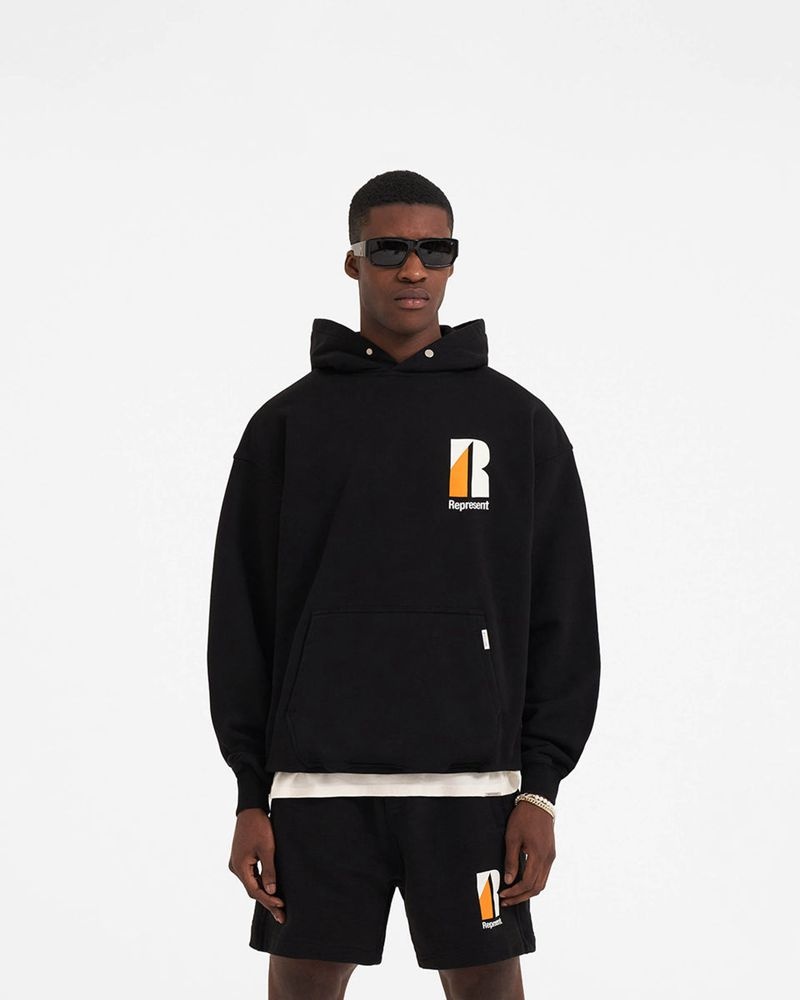 Men's Represent Decade Of Speed Hoodie Black | UK-YMSDJ2015