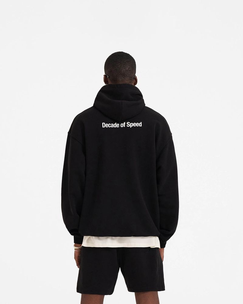 Men's Represent Decade Of Speed Hoodie Black | UK-YMSDJ2015