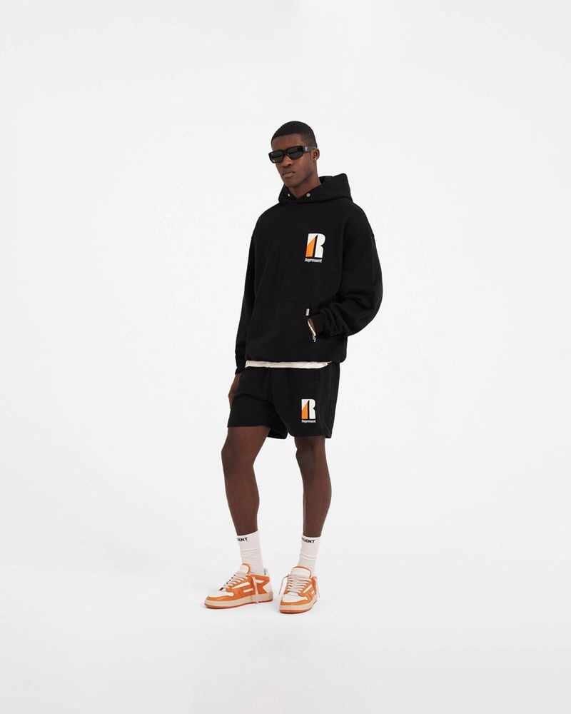 Men's Represent Decade Of Speed Hoodie Black | UK-YMSDJ2015