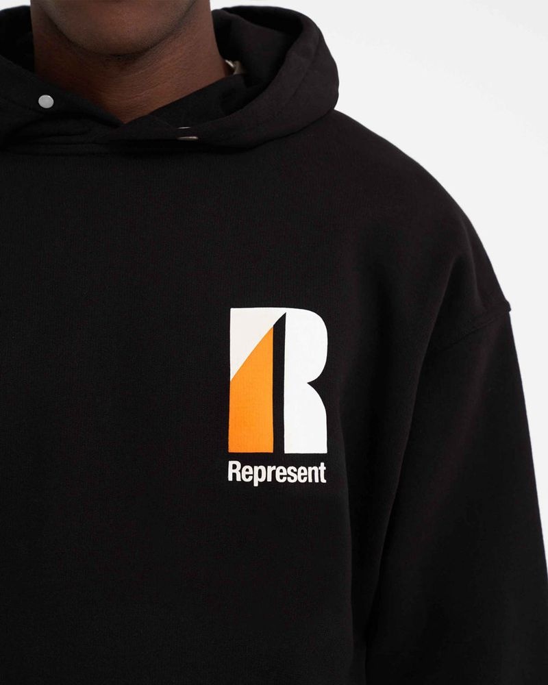 Men's Represent Decade Of Speed Hoodie Black | UK-YMSDJ2015