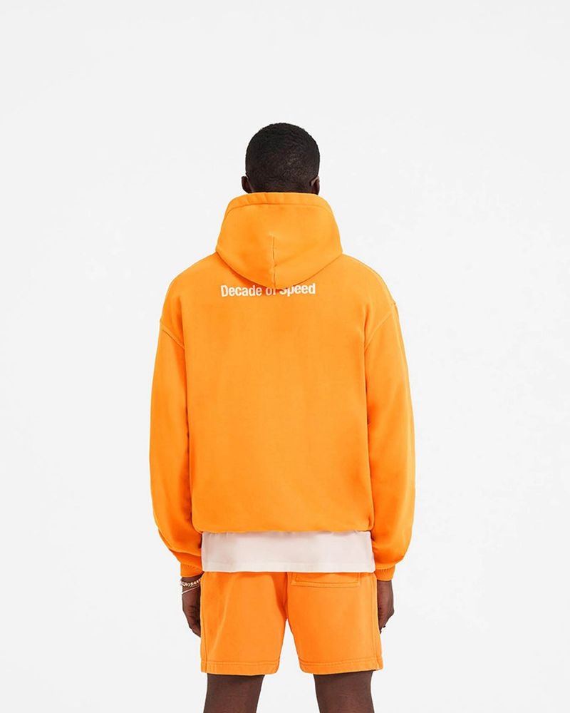 Men's Represent Decade Of Speed Hoodie Orange | UK-QAMOI7028