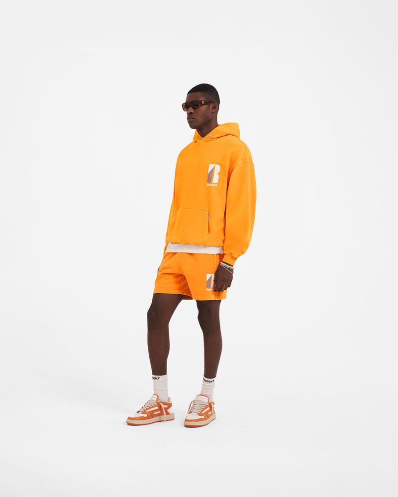 Men's Represent Decade Of Speed Hoodie Orange | UK-QAMOI7028