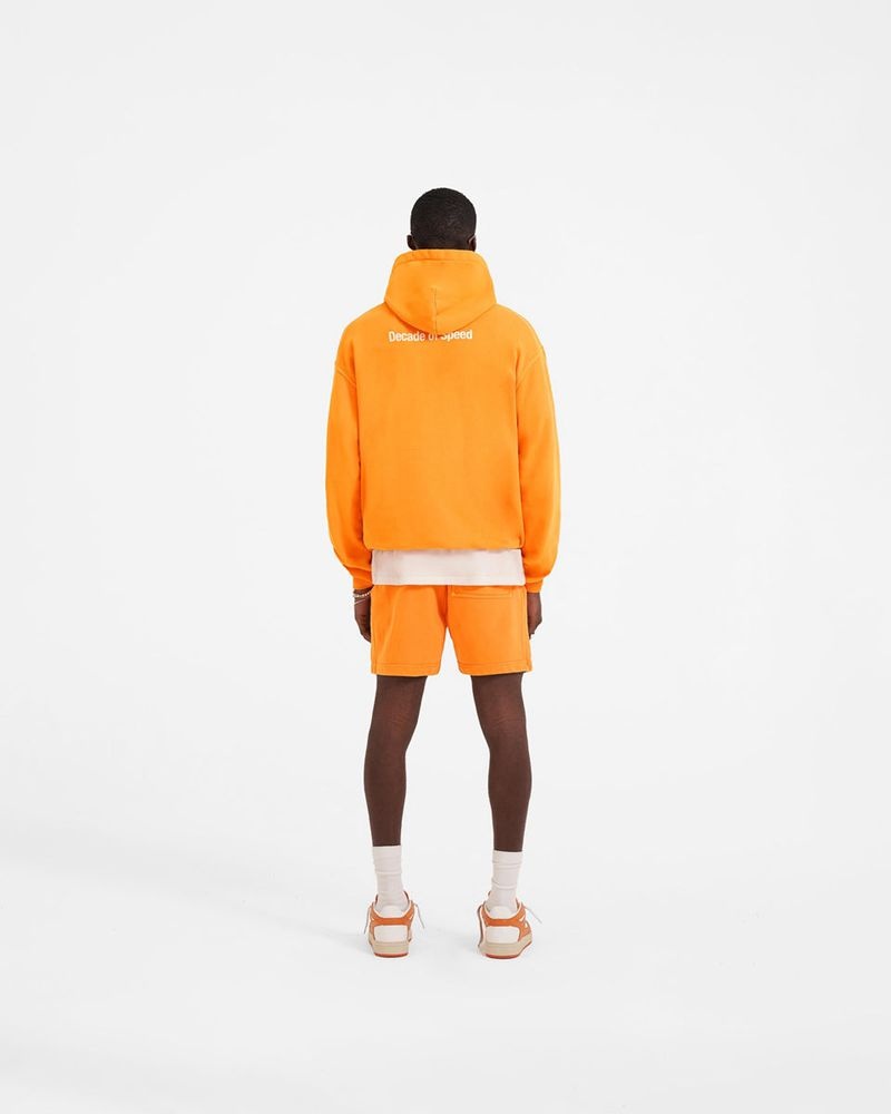 Men's Represent Decade Of Speed Hoodie Orange | UK-QAMOI7028