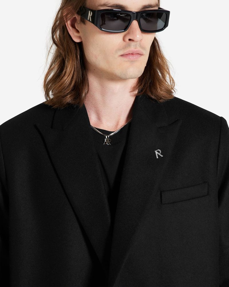 Men's Represent Double Breasted Blazer Black | UK-JLTDW3086