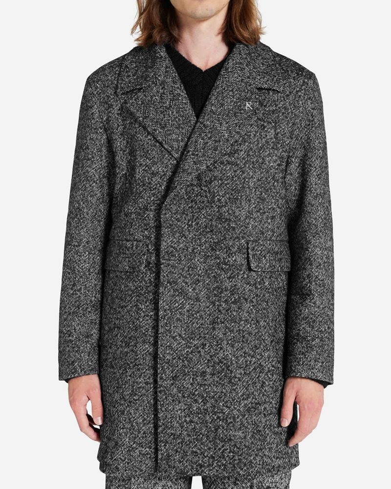 Men's Represent Double Breasted Coat Dark Grey | UK-UBKQC1827