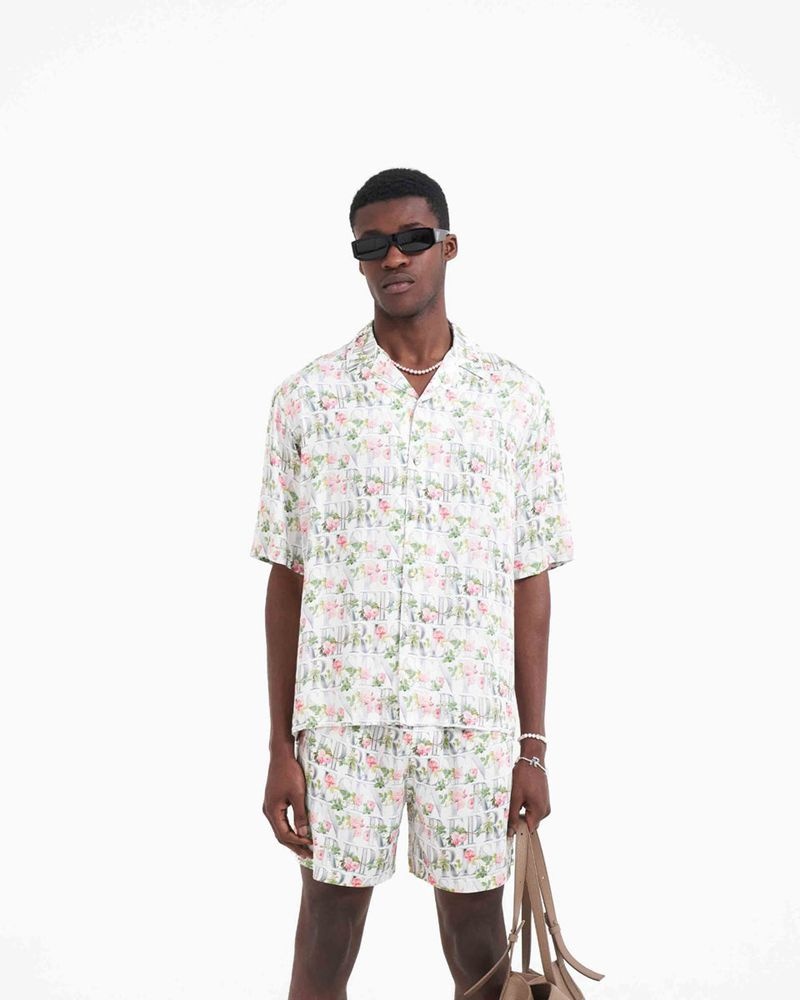 Men's Represent Floral Shirts White | UK-UVDXH9380