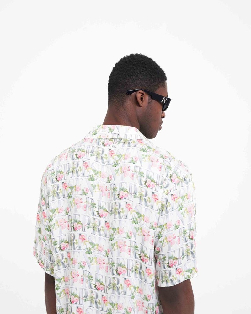 Men's Represent Floral Shirts White | UK-UVDXH9380