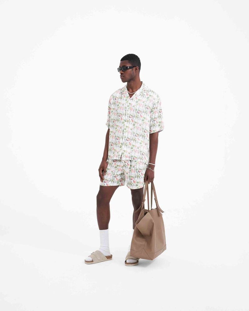 Men's Represent Floral Shirts White | UK-UVDXH9380