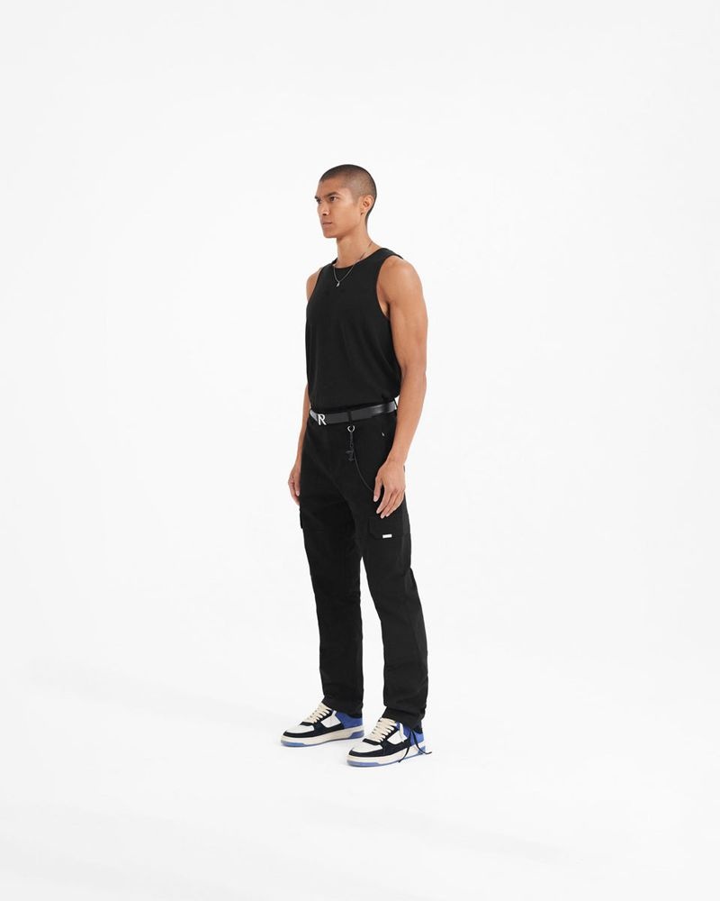 Men's Represent Fw22 Cargo Trousers Black | UK-RCFDY0713