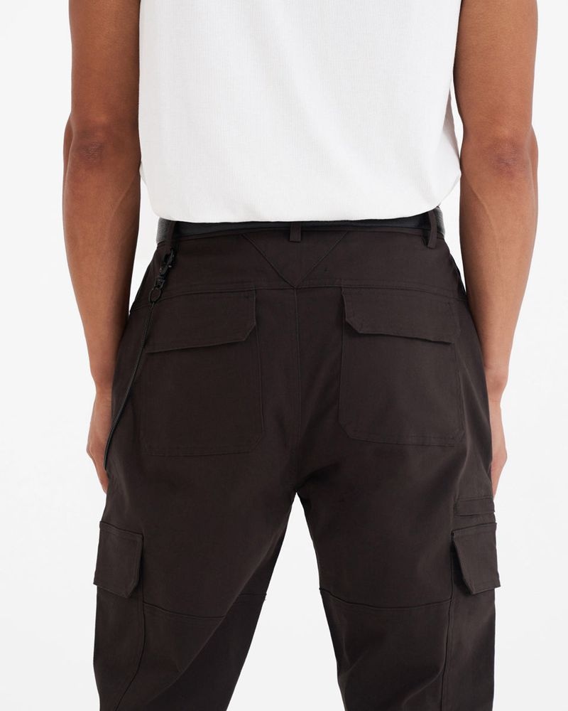 Men's Represent Fw22 Cargo Trousers Dark Brown | UK-BLEOS4157