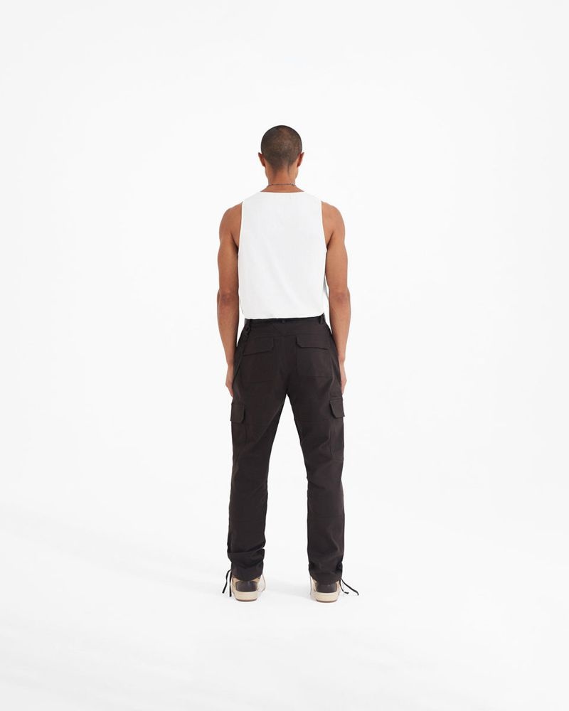 Men's Represent Fw22 Cargo Trousers Dark Brown | UK-BLEOS4157