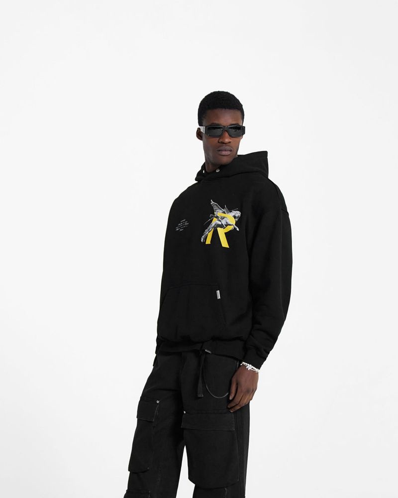 Men's Represent Giants Hoodie Black | UK-WQLUA2435