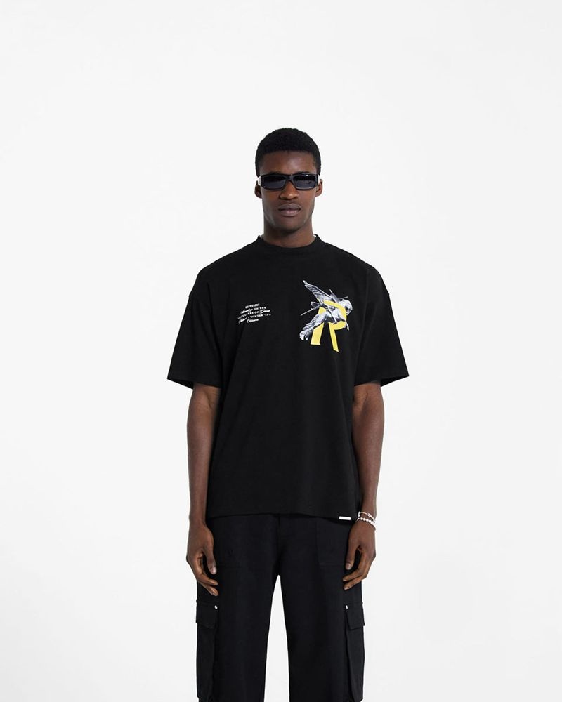 Men's Represent Giants T-Shirt Black | UK-HPGWA0763