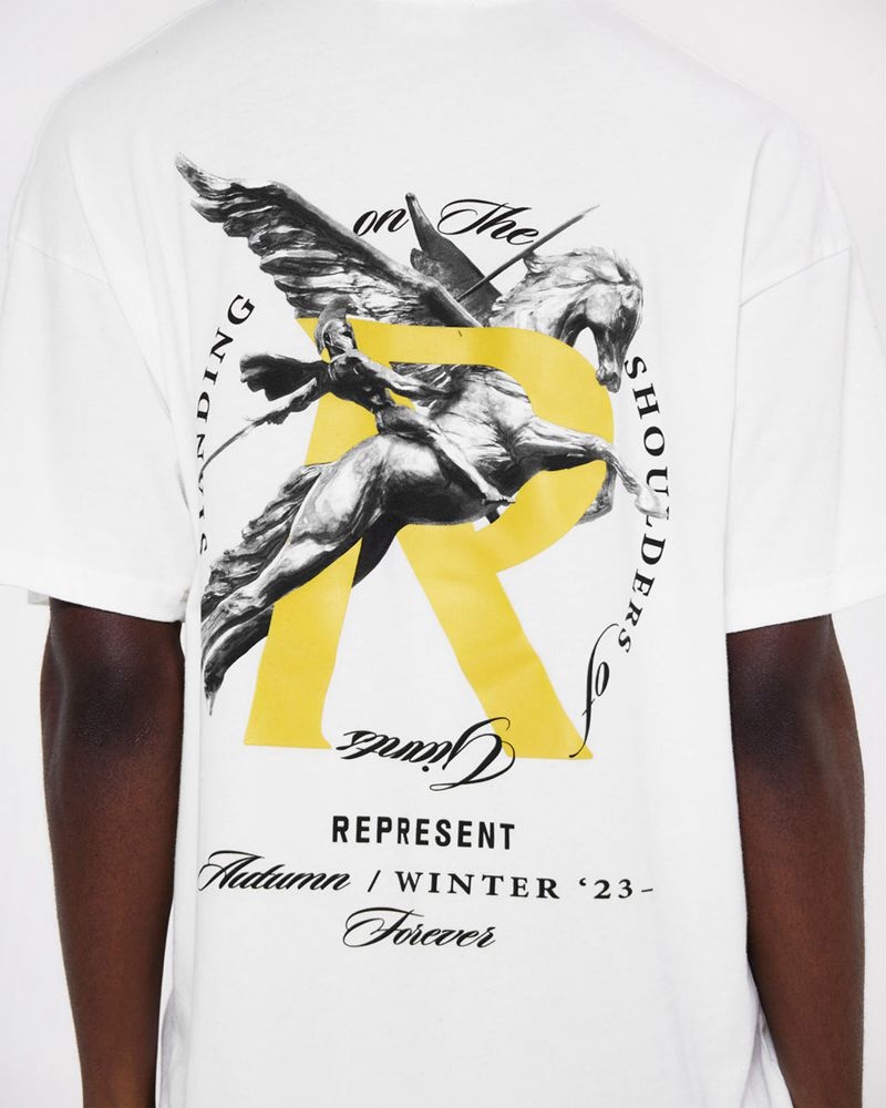 Men's Represent Giants T-Shirt White | UK-USGRL5478