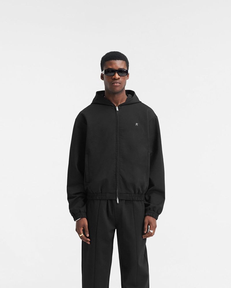 Men's Represent Hooded Tracksuit Jacket Black | UK-ZTCSR8041