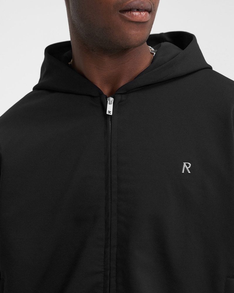 Men's Represent Hooded Tracksuit Jacket Black | UK-ZTCSR8041