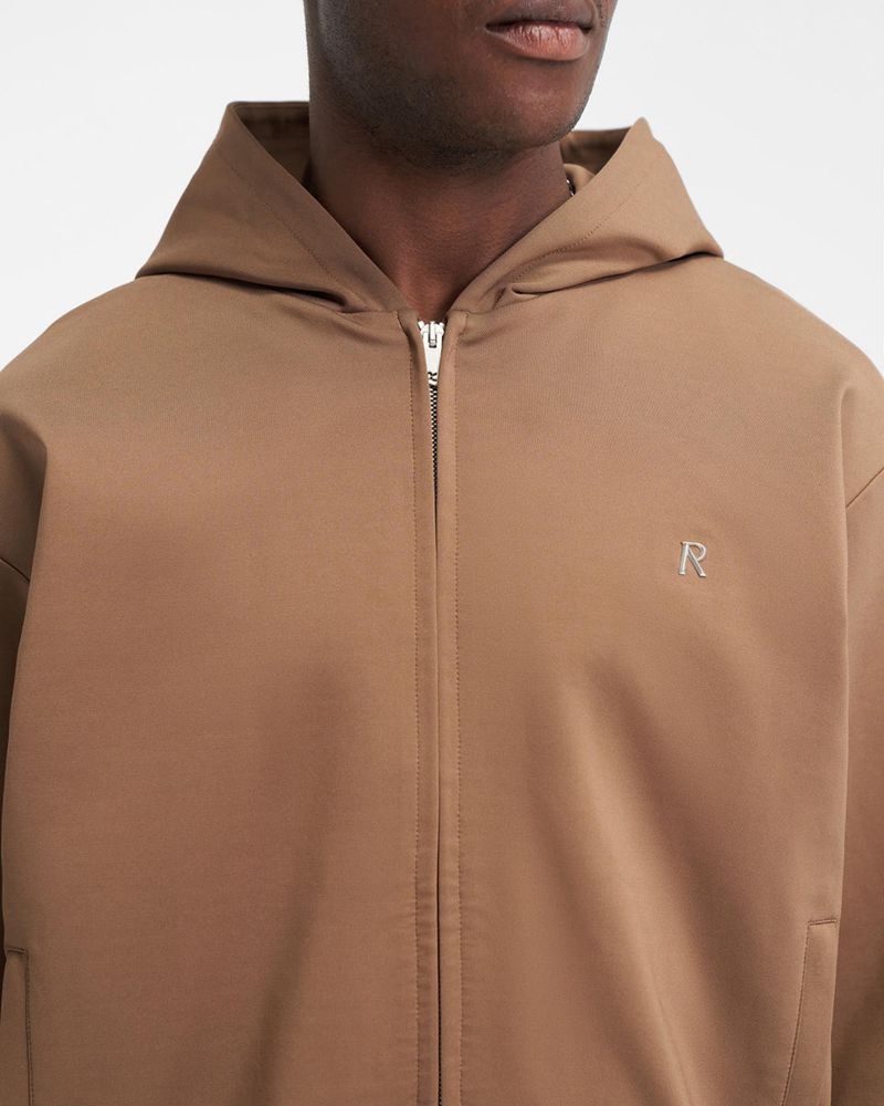 Men's Represent Hooded Tracksuit Jacket Brown | UK-XCRGF0594