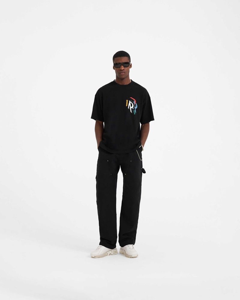 Men's Represent Initial Assembly T-Shirt Black | UK-KTLHI9167