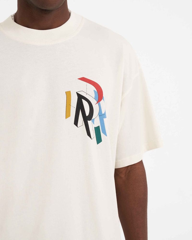 Men's Represent Initial Assembly T-Shirt White | UK-DZWHK3728