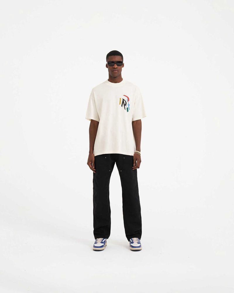 Men's Represent Initial Assembly T-Shirt White | UK-DZWHK3728