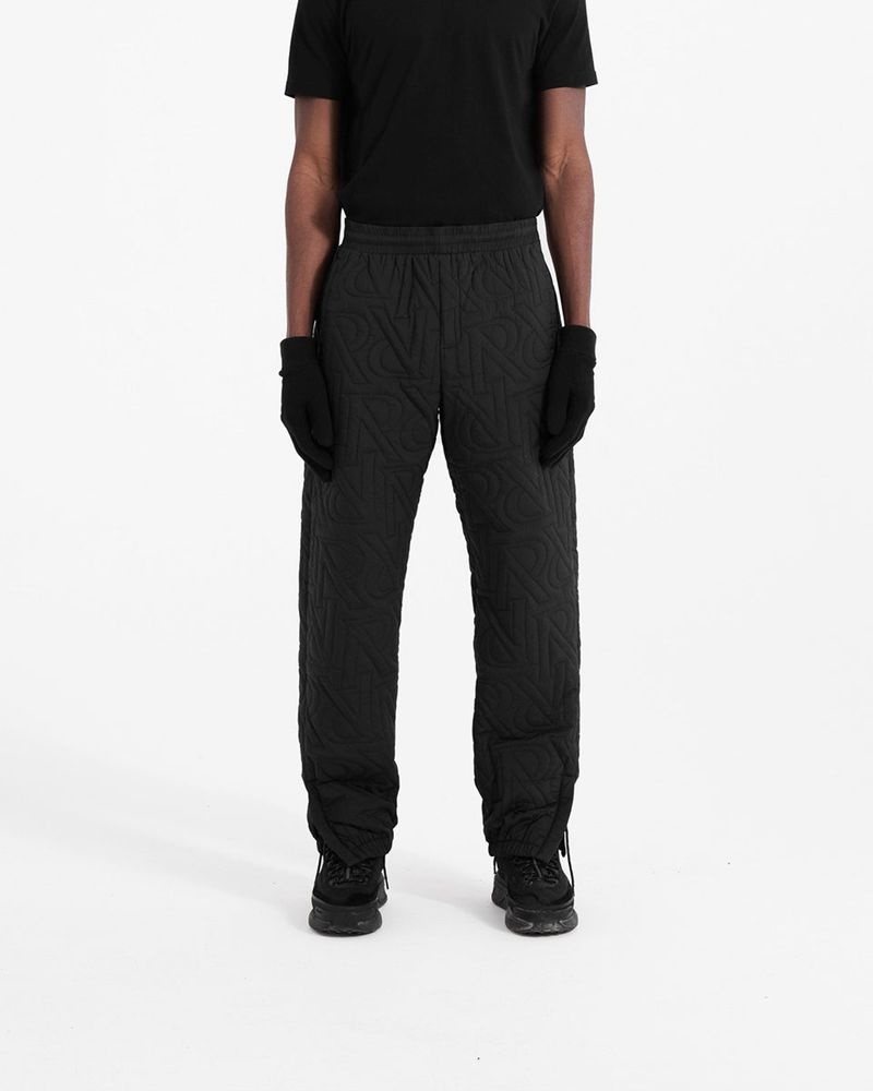 Men's Represent Initial Down Track Trousers Black | UK-EFWJA5142