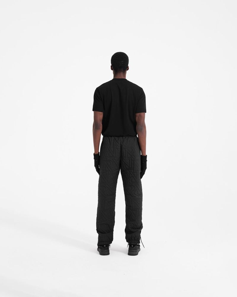 Men's Represent Initial Down Track Trousers Black | UK-EFWJA5142