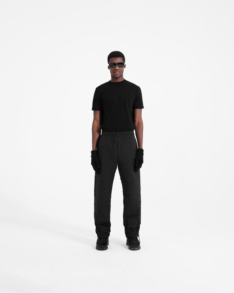 Men's Represent Initial Down Track Trousers Black | UK-EFWJA5142