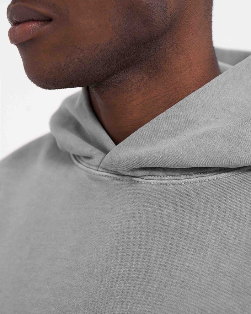 Men's Represent Initial Hoodie Grey | UK-DIQPG7914