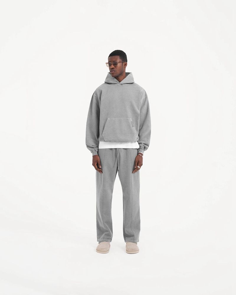 Men's Represent Initial Hoodie Grey | UK-DIQPG7914