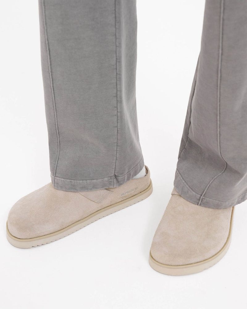 Men's Represent Initial Mule Taupe | UK-BKNFA3406