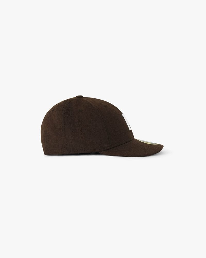 Men's Represent Initial New Era 59fifty Cap Dark Brown | UK-RYXVI0439