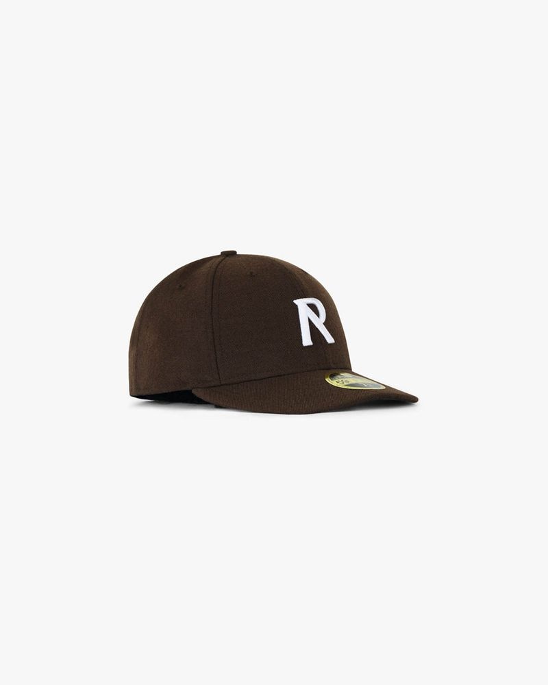 Men's Represent Initial New Era 59fifty Cap Dark Brown | UK-RYXVI0439