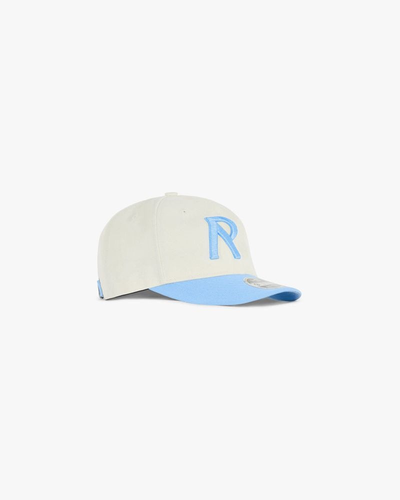 Men's Represent Initial New Era 950 Retrocrown Cap Cream / Light Blue | UK-THQGJ0254