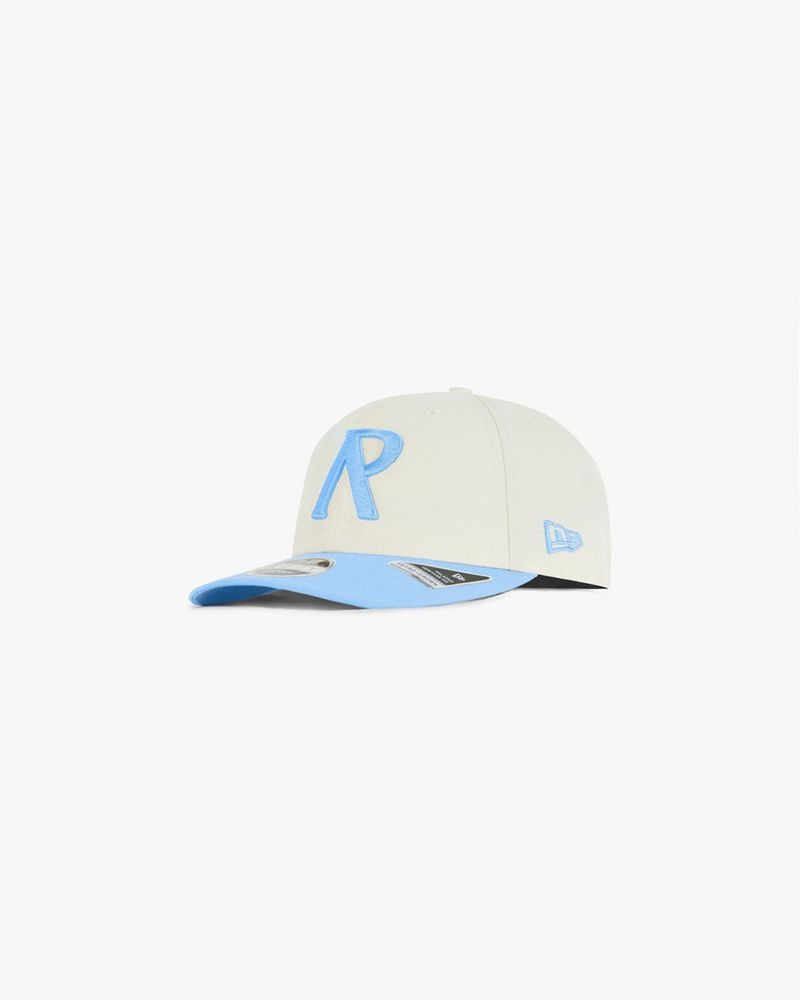 Men\'s Represent Initial New Era 950 Retrocrown Cap Cream / Light Blue | UK-THQGJ0254