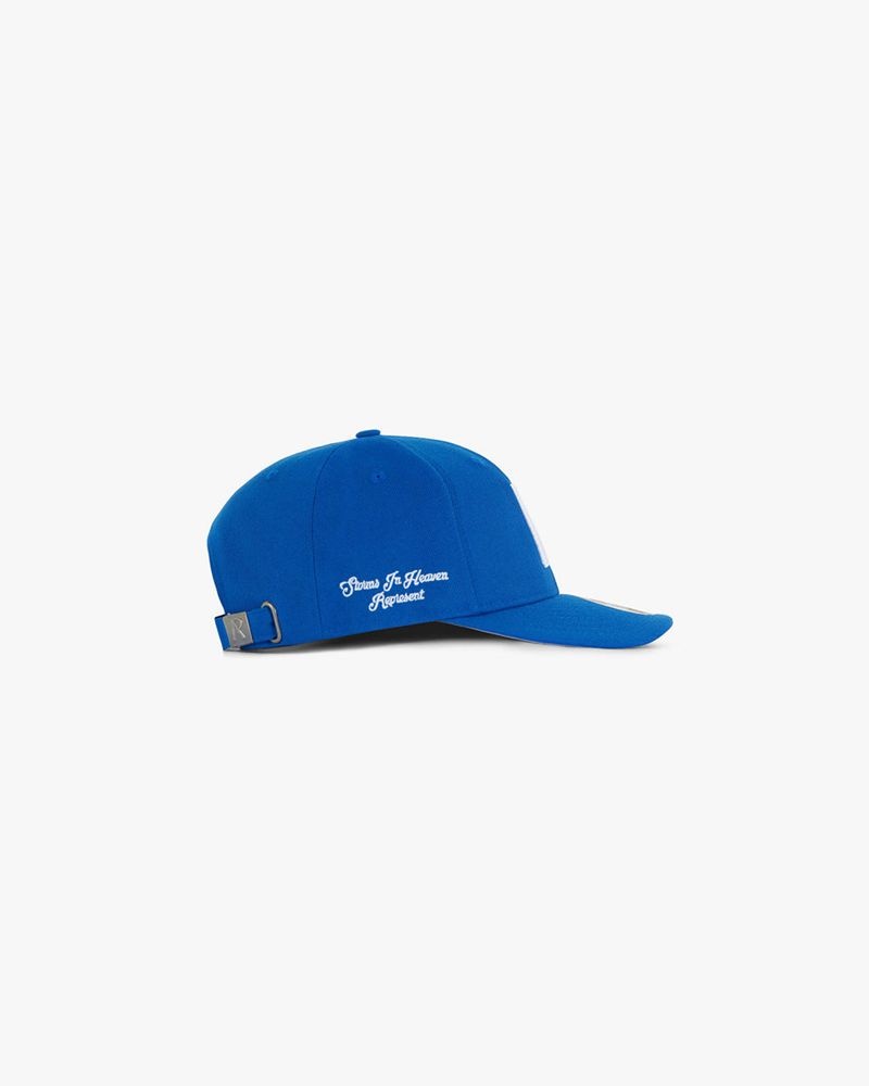 Men's Represent Initial New Era Retro Crown 9fifty Cap Blue | UK-DAHLY9357